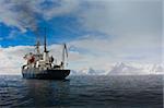 Big ship in Antarctic waters