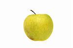 Fresh natural green apple isolated on the white