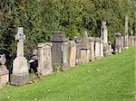 The Glasgow necropolis, Victorian gothic garden cemetery in Scotland