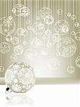 Elegant christmas background with baubles. EPS 8 vector file included