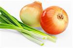 Onion on a white background