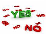 choose yes or no from multiple no and single yes