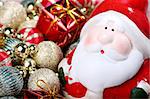 Funny Santa Claus with Christmas decorations