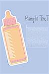 illustration of baby milk bottle on text template