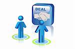 illustration of deal between two people