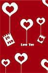 illustration of valentine card