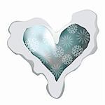 I like winter! Snowing heart shape for your design