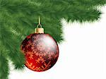 Christmas-tree and decoration ball. EPS 8 vector file included