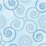 vector winter seamless ornament with snowflakes