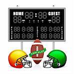 Home and Guest Scoreboard for American football