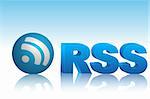 illustration of rss icon