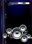 Cool futuristic background with glossy speakers