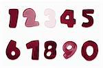 alphabet from A to Z and numbers form 0 to 9 can be used as font