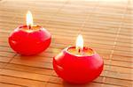 xmas holiday candle or spa decoration showing relaxation