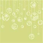 Retro christmas template with ball and snowflakes for vintage card design. EPS 8 vector file included