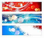 header for new year and for Christmas websites, vector illustration