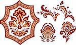 classical floral element pattern