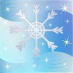 Illustration winter wallpaper featuring the winter as a snow flake.