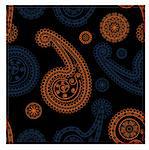 vector seamless ethnic  paisley pattern. clipping mask