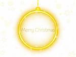 Vector - Golden Neon Christmas Ball on White Background