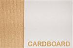 Corrugated cardboard background with copy space and fine texture