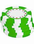 The vector illustration of gambling chips .