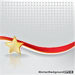abstract background with gold star on white
