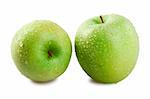 green apples isolated on white