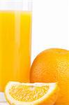 orange juice isolated on white