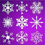 illustration of christmas  snowflake on white background