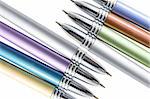 Close Up of Ballpoint Pens