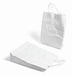 Crumpled Shopping Bags on White Background