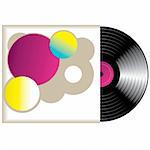 Retro vinyl Record. Vector illustration