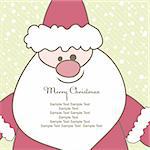 Christmas card with Santa for text. Vector illustration