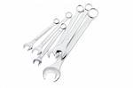 Spanners on White Background
