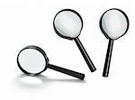 Magnifying Glasses on White Background