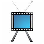 illustration of creative tv icon on white background