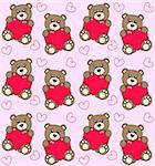 seamless cute bear pattern for girls