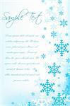 illustration of christmas card with snowflake on white background