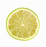 ripe lime isolated on a white background