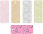 Set of vector floral tags