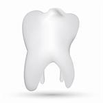 illustration of tooth on white background