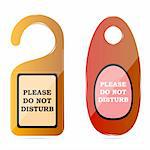 illustration of do not disturb tags on white background
