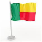 Illustration of a flag of Benin on a white background