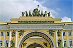 General Army Staff Building in Saint Petersburg, Russia. Classicism-epoch style.