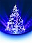 Christmas tree card. EPS 8 vector file included