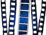 blue film strip for textures and backgrounds frame