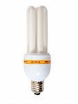 Energy saving light bulb isolated on white