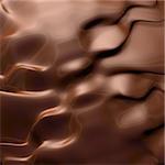 Dark chocolate swirl 3d illustration