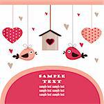 Valentine's day card with place for your text, vector illustration